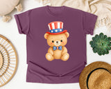 Teddy Bear With Bow Tie graphic tee in Berry