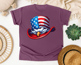 Eagle Uncle Sam Hat graphic tee in Berry