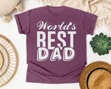 World's Best Dad White graphic tee in Berry