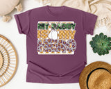 My Daddy Is My Hero White graphic tee in Berry