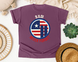 Never Forget White 6 graphic tee in Berry