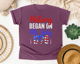History Began On 4th July 1776 graphic tee in Berry