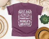 Best Dad No 1 Forever graphic tee in Berry