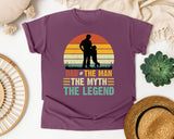 Dad The Man The Myth The Legend Black graphic tee in Berry