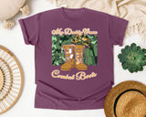 My Daddy Wears Combat Boots graphic tee in Berry