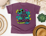 Too Cool For School Skateboard graphic tee in Berry