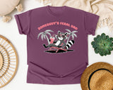 Somebody's Feral Dad graphic tee in Berry