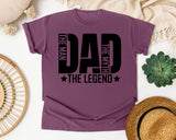 Dad The Man The Myth The Legend White 2 graphic tee in Berry
