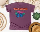 Teacher Mode On Bold graphic tee in Berry