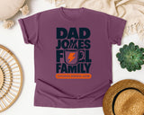 Dad Jokes Fuel Family White 2 graphic tee in Berry