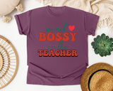 I'm Not Bossy I'm The Teacher graphic tee in Berry