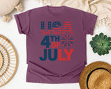 USA 4th Of July Navy graphic tee in Berry