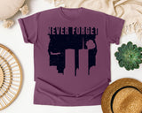 Never Forget White 8 graphic tee in Berry