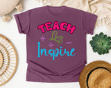 Teach Love Inspire Math graphic tee in Berry
