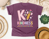 K Is For Kindness graphic tee in Berry