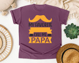 My Favorite People Call Me Papa White 2 graphic tee in Berry