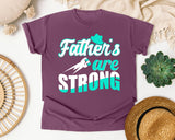Fathers Are Strong White graphic tee in Berry