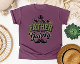 The Best Father In The Galaxy graphic tee in Berry