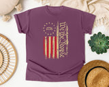 1776 We The People graphic tee in Berry