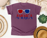 America Grey 4 graphic tee in Berry