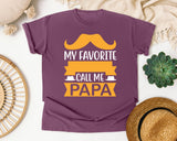 My Favorite People Call Me Papa White 3 graphic tee in Berry