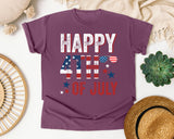 Happy 4th Of July White graphic tee in Berry