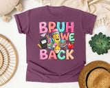 Bruh We Back Pencil graphic tee in Berry