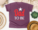 Dad To Be White 2 graphic tee in Berry