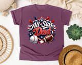 All Star Dad graphic tee in Berry