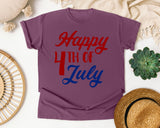 Happy 4th Of July Red graphic tee in Berry