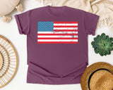 American Flag graphic tee in Berry