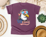 Merica Grey graphic tee in Berry