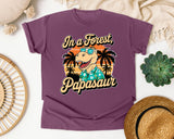 Papasaur graphic tee in Berry