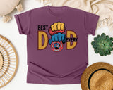 Best Dad Ever Brown graphic tee in Berry