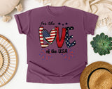For The Love Of The USA graphic tee in Berry