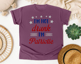 I'm Not Drunk I'm Patriotic Red graphic tee in Berry