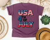 USA 4th Of July Navy 2 graphic tee in Berry