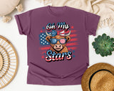 Oh My Stars Grey 2 graphic tee in Berry