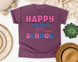 Happy Last Day Of Preschool Sparkle graphic tee in Berry