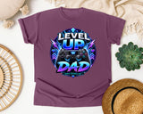 Level Up Dad graphic tee in Berry