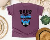 Dads With Beards Are Better White 4 graphic tee in Berry