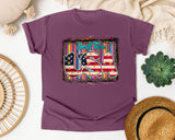 Small Town USA graphic tee in Berry