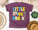 Little Miss Pre-K Bright graphic tee in Berry