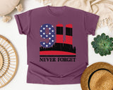 Never Forget Black 3 graphic tee in Berry