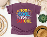 Too Cool For School Bold graphic tee in Berry