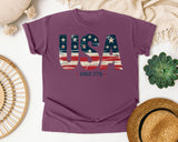 USA Since 1776 graphic tee in Berry