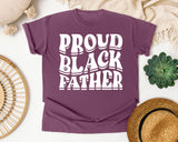 Proud Black Father White graphic tee in Berry