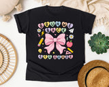 Bruh We Back 5th Grade Bow Graphic Tee graphic tee in Black