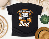 100 Percent Pure Super Dad White graphic tee in Black