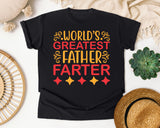 World's Greatest Father Farter Red graphic tee in Black